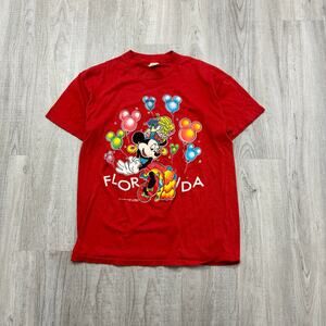 VINTAGE 1980s Disney Minnie Mouse Florida Single Stitch Shirt Size Large L 80s